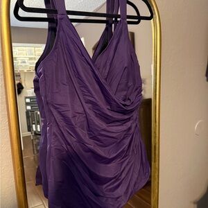 Lands' End Deep Purple women swimsuit